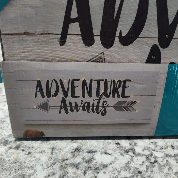 Adventure Awaits lighted wall sign - Picture 2 of 6